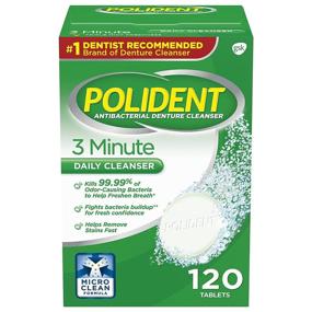 img 4 attached to 🦷 Effervescent Oral Care: Polident Antibacterial Denture Cleanser