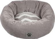 🐾 cozy gray and white zig zag donut bed: precision pet snoozzy hip logo