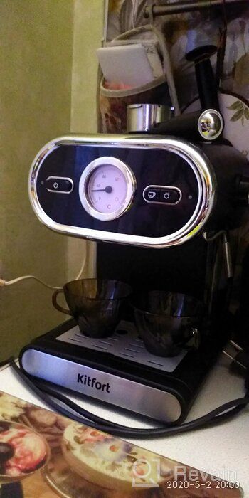 img 1 attached to Rozhkovy coffee maker Kitfort KT-702, black review by Anastazja Woitiul ᠌
