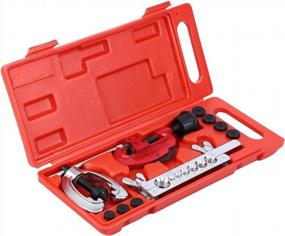 img 4 attached to Honhill 45 Degree Double Flaring Tool - Copper/Pipe Tube Flaring Kit With Cutter