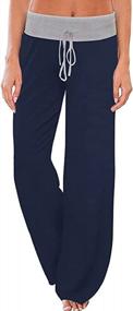 img 4 attached to Women'S Palazzo Lounge Pants With Drawstring - Comfy And Casual Pajama Pants With Wide Legs By NEWCOSPLAY