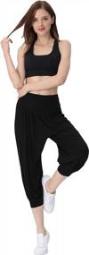 img 4 attached to Comfortable Women'S Yoga Capri Pants For Pilates And Lounging - Hoerev Super Soft Modal Spandex Harem Pant