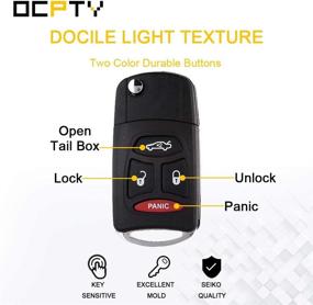 img 1 attached to 💡 OCPTY Flip Key Entry Remote Shell Case Replacement for Dodge/Jeep/Chrysler Models PT KOBDT04A-3