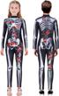 spooky & stylish: lovekider girls' 3d skeleton halloween costume bodysuits size 7-14 logo