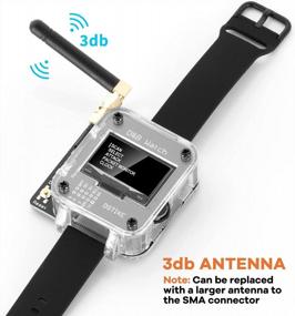 img 1 attached to LOT DSTIKE WiFi Deauther &amp; Bad USB Watch V4: программируемый инструмент для атаки и тестирования с ESP8266 и Atmega32U4 для NodeMCU и Arduino Leonardo, с перезаряжаемой батареей на 1000 мАч