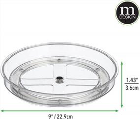 img 2 attached to Clear Plastic Lazy Susan Turntable Spinner For Kitchen And Bathroom Organization - Lumiere Collection - 9" Fully Rotating Organizer For Food, Pantry, Fridge, Cupboards, Or Counters