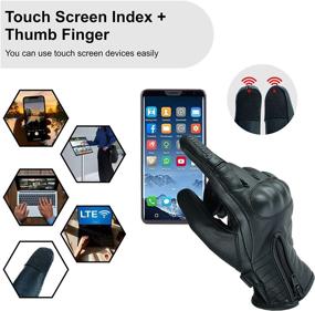 img 3 attached to Motorcycle Touchscreen Premium Leather Protective