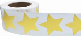 img 1 attached to Reward Your Little Superstar With Hybsk'S Metallic Gold Star Labels - 500 Per Roll, 1.5 Inches In Size