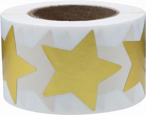 img 3 attached to Reward Your Little Superstar With Hybsk'S Metallic Gold Star Labels - 500 Per Roll, 1.5 Inches In Size