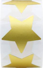 img 2 attached to Reward Your Little Superstar With Hybsk'S Metallic Gold Star Labels - 500 Per Roll, 1.5 Inches In Size