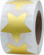 reward your little superstar with hybsk's metallic gold star labels - 500 per roll, 1.5 inches in size logo