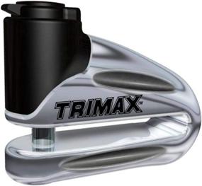 img 1 attached to 🔒 Chrome Trimax T665LC Disc Lock with Long Throat - 10mm Hardened Metal Pin, Pouch, and Reminder Cable