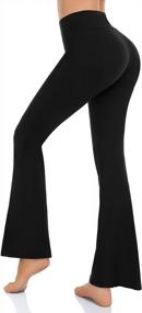 img 2 attached to High Waisted Crossover Women'S Yoga Pants With Bell Bottom Flare - Perfect For Workout, Lounge And Jazz Dressing