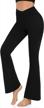 high waisted crossover women's yoga pants with bell bottom flare - perfect for workout, lounge and jazz dressing logo