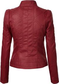 img 2 attached to CTC Women's Dressy Vegan Leather Biker Jacket: Perfect for Fashionable California Outfits