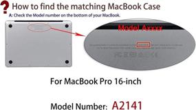 img 3 attached to UESWILL совместим с корпусом MacBook Pro 16 дюймов 2020 г., модель A2141 выпуска 2019 г., жесткий чехол с черным чехлом для клавиатуры для MacBook Pro 16 + ткань из микрофибры, черный