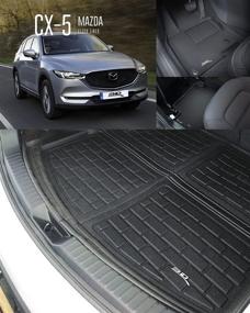 img 2 attached to 🔲 Custom Fit All-Weather Floor Mat - 3D MAXpider M1MZ0581309 for Mazda CX-5 Models - Kagu Rubber (Black)