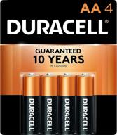 durable duracell coppertop aa batteries - long-lasting, versatile double a batteries for home and office use - 4-pack logo