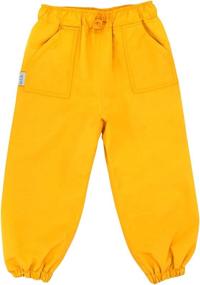 img 4 attached to 💦 JAN JUL Waterproof Single Layer Boys' Pants for Puddle Dry Clothing