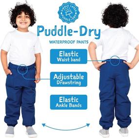 img 3 attached to 💦 JAN JUL Waterproof Single Layer Boys' Pants for Puddle Dry Clothing