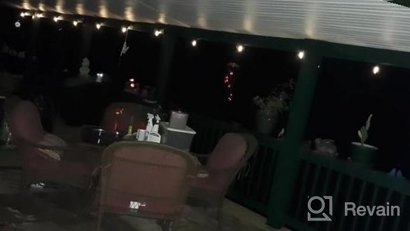 img 1 attached to 96FT Solar String Lights Outdoor - Vintage Edison Bulbs, 4 Light Modes & Weatherproof Strand For Backyard Patio Porch Cafe review by Luis Tuazon