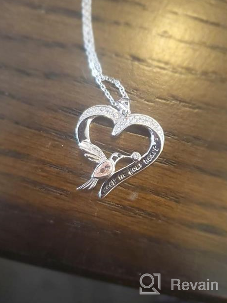 img 1 attached to 🕊️ Hummingbird Gifts: 925 Sterling Silver Jewelry for Women - Hummingbird Pendant Necklace Inspirational Bird Animal Jewelry - Perfect Gifts for Mom, Girls, Grandmothers review by Antonio Cummings