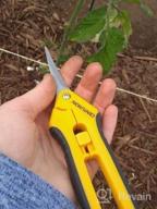 img 1 attached to Centurion 201 Hand Pruner Pruning Shear Straight & Upward Curved Stainless Steel Blade Precision Snip (Yellow, 6.5 Inch, Set Of 2) review by Jessica Shakman