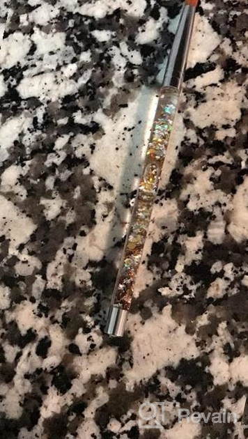 img 1 attached to 💅 Professional Morovan Size 14 Acrylic Nail Brush - 100% Kolinsky Sable Art Brushes for Acrylic Powder Nail Extension with Glitter Liquid Handle review by Roshan Schram