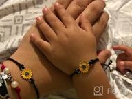 img 1 attached to 🤝 Matching Couple Friendship Bracelets - Me&Hz Pinky Promise Bracelet with Sunflower, Cross, Heart, and Compass Charms - Ideal Gifts for Women, Girls, Mother, Daughter, and Best Friends review by Lisa Highter