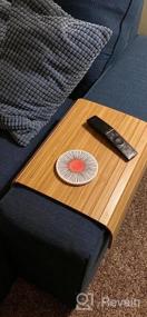 img 5 attached to Flexible And Foldable Sofa Tray Table By GEHE: The Perfect Armrest Companion For Drink And Snacks