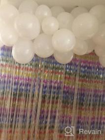 img 5 attached to 2-Pack Pink Foil Fringe Curtains Tinsel Backdrop - 3.2 X 8 Ft Metallic Party Decorations For Baby Shower, Babbie & Mermaid Themed Birthdays