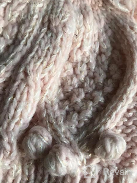 img 1 attached to Warm up with the UNDER ZERO 🧣 UO Girl's Winter Cute Pink Knitted Hat Scarf Set review by Kathy King