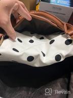 картинка 1 прикреплена к отзыву Canvas Polka Dot Weekender Bag For Women - Duffle Bag With Shoe Compartment - Perfect Christmas Gift For Her In Blue от Carlos Barrett