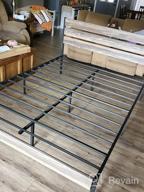img 1 attached to VECELO Rustic Wood Full Bed Frame With Strong Metal Support Slats And Mattress Foundation - No Box Spring Required review by Chris Nonamaker