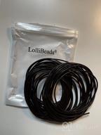 img 1 attached to LolliBeads (TM) 1.5 Mm Genuine Round Leather Cord Braiding String Black 10 Meters (10 Yards) review by Drew Springer