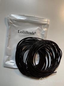 img 4 attached to LolliBeads (TM) 1.5 Mm Genuine Round Leather Cord Braiding String Black 10 Meters (10 Yards)