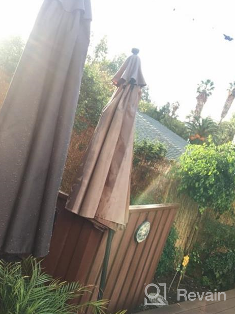 img 1 attached to Protect Your Patio With BenefitUSA Brown 9Ft 8 Rib Umbrella Cover Canopy Replacement Top review by Glen Elevyn