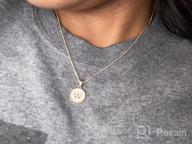 img 1 attached to IEFSHINY Heart Initial Necklace: Handmade 14K Gold Filled Pendant for Women 🎁 - Engraved Dainty Alphabet Monogram Necklaces; Perfect Jewelry Gift for Women and Teen Girls review by Rick Malloy