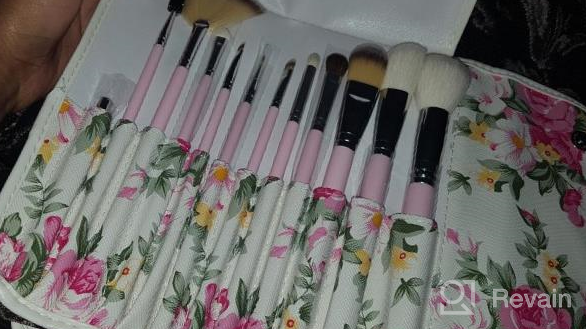 img 1 attached to 12-Piece Professional Makeup Brush Set With Floral Case - UNIMEIX Brushes For Powder, Liquid, Cream & More! review by Jimmie Trotto