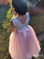 img 1 attached to Girl'S Lace Flower Tutu Dress A-Line Backless Princess Gown For Party Pageant review by Michael Gilmartin