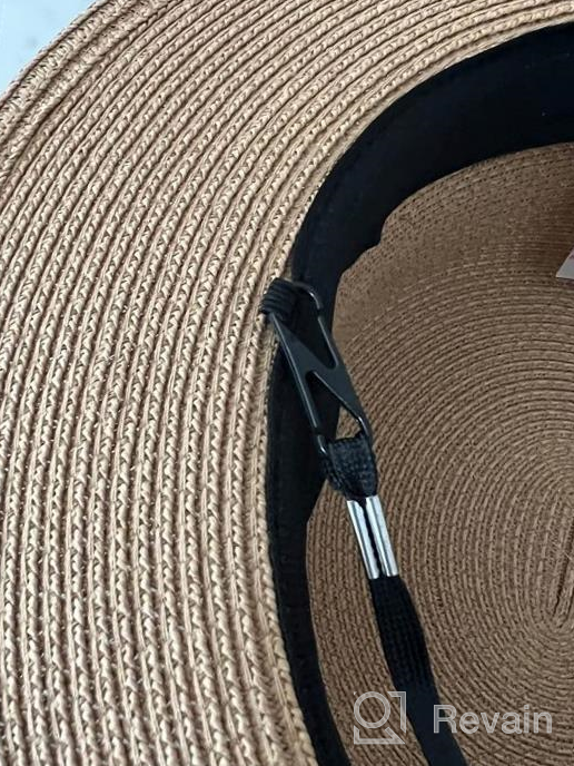 img 1 attached to Summer Protection: FURTALK Straw Beach Sun Hats For Women & Men - SPF UV, Packable Fedoras Boater Hat For Travel review by Heather Warren