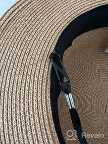 img 6 attached to Summer Protection: FURTALK Straw Beach Sun Hats For Women & Men - SPF UV, Packable Fedoras Boater Hat For Travel