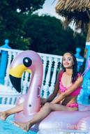 img 1 attached to Jasonwell Flamingo Pool Float: Giant Inflatable Raft With Fast Valves For Summer Beach And Swimming Fun. Perfect Pool Floatie Lounge For Adults And Kids, Ideal For Party Decorations And Toys. review by Charles Alvey