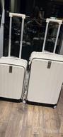картинка 1 прикреплена к отзыву 20In Spinner Luggage With Wheels & Front Opening TSA Aluminum Frame PC Hardside Rolling Suitcases Travel Bag - Hanke Carry On Built-In от Josh Lockhart
