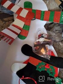 img 6 attached to Набор рождественских игр со снеговиком «сделай сам» для детей - 3,2 фута, двухсторонний, с 36 блестящими съемными украшениями, рождественские подарки, дверные настенные подвесные украшения