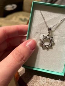 img 4 attached to 🌟 Baha'i Nine Point Star Pendant Necklace in Sterling Silver