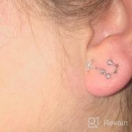 img 1 attached to 925 Sterling Silver CZ Zodiac Ear Crawler Earrings - Perfect Valentines Gift For Her! review by Kathy Sloan
