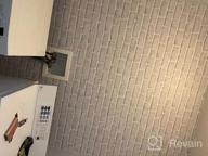 img 1 attached to Grey And White Brick Wallpaper Peel And Stick - Self Adhesive Removable Wall Paper For Backsplash, Fireplace Decoration, And Shelf Lining - 17.7" X 393.7 review by Greg Muiznieks