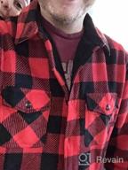 img 1 attached to Men'S Warm Sherpa Flannel Shirt Jacket Heavy Fleece Lined Plaid Button Up Jackets review by Mike Mitchell
