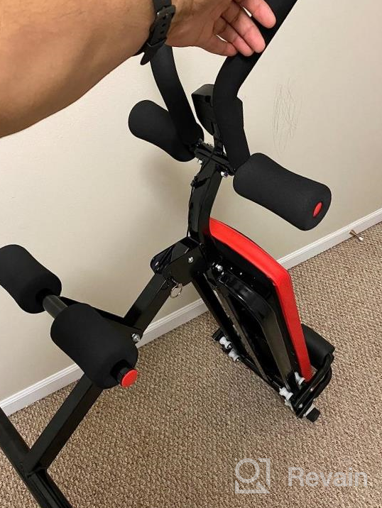 img 1 attached to Bigzzia Foldable Ab Exercise Bench With LCD Monitor For Full Body Workout Including Leg, Thigh, Buttock, Rodeo And Sit-Up Exercises - Abdominal Workout Machine review by Davey Kamau